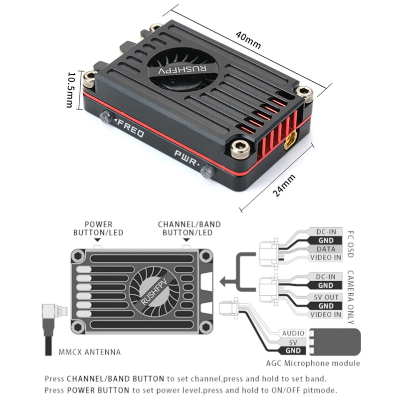 RUSH MAX SOLO 5,8 ГГц 2,5 Вт V – обзор и цена Rushfpv Rush Max Solo 5.8G 2.5W Vtx